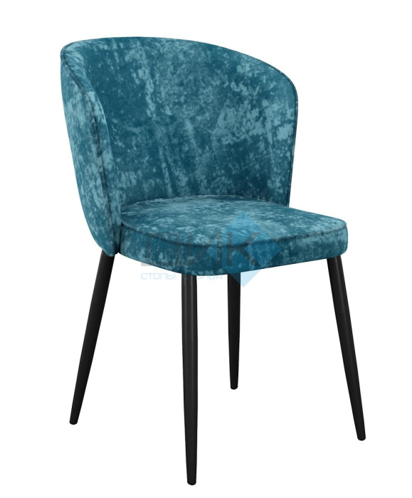 Стул DikLine 347 микровелюр M19 бирюза, ножки черные Стул DikLine 347 микровелюр M19 бирюза, ножки черные