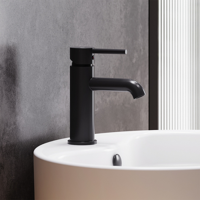 Смеситель для раковины Damixa Scandinavian Pure 360210300 Черный матовый Смеситель для раковины Damixa Scandinavian Pure 360210300 Черный матовый