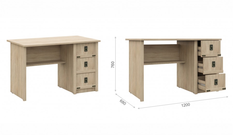 Стол письменный 3 ящика "Валенсия"