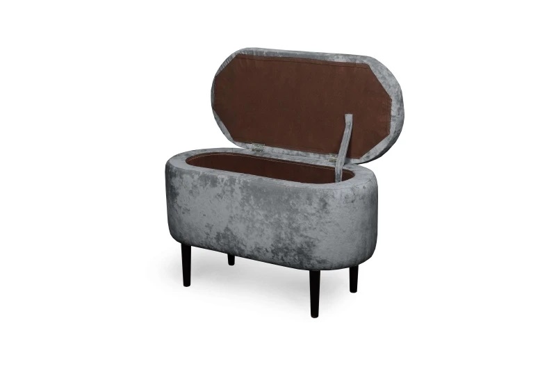 Банкетка "Олаф" с нишей Тиффани серый