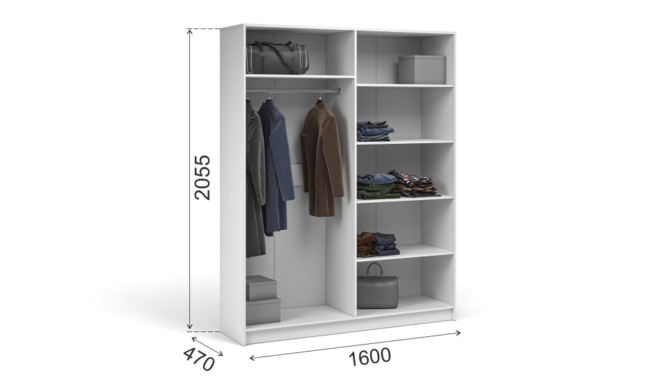 Шкаф "Чикаго вайт" 4-х дверный