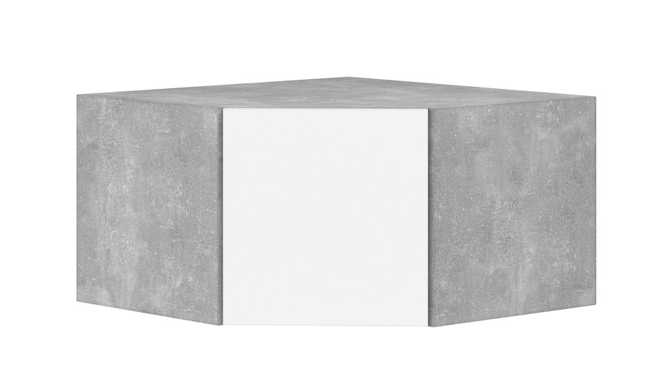 Антресоль угловая "Чикаго" Белый / Ателье светлый Антресоль угловая "Чикаго" Белый / Ателье светлый