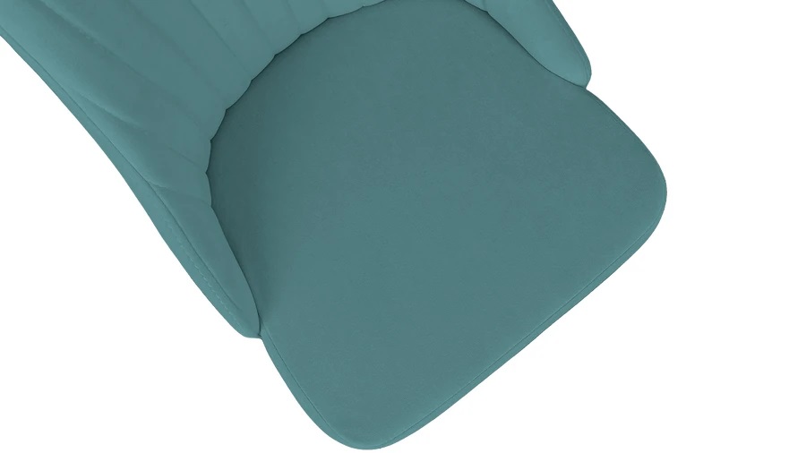 Стул «Данте» Черный муар, Велюр DREAM Mint (бирюзовый)