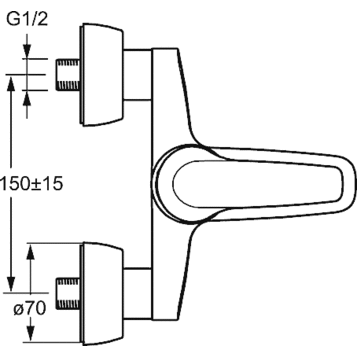 Смеситель для ванны HANSA "Disc" 01782174 РАСПРОДАЖА