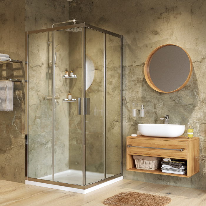 Душевой уголок Wasserkraft "Lippe 90" 45S03 (прозрачное стекло) Душевой уголок Wasserkraft "Lippe 90" 45S03 (прозрачное стекло)