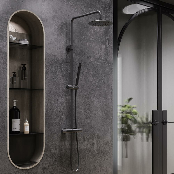 Душевая система Damixa Scandinavian Pure 936800300 с термостатом Душевая система Damixa Scandinavian Pure 936800300 с термостатом