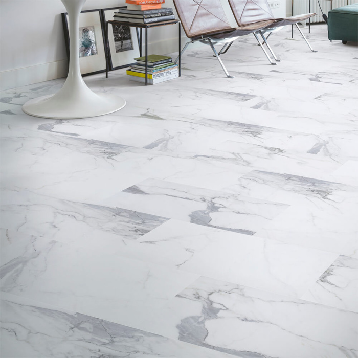 Плитка виниловая Quick-Step Volcano VSPC20250 Мрамор белый