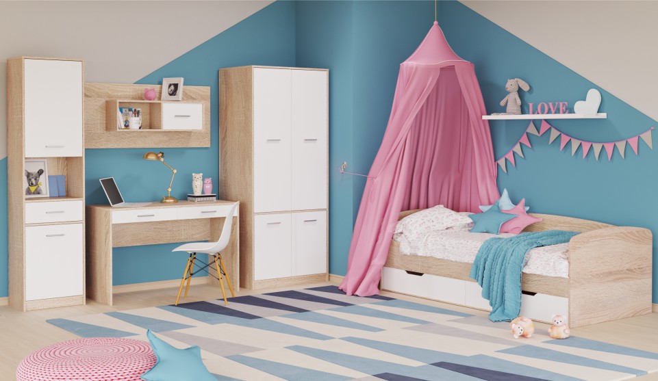 Пенал 2 двери 1 ящик "Стелс"