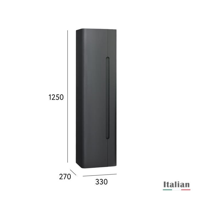 Пенал подвесной Shine 125 Антрацит