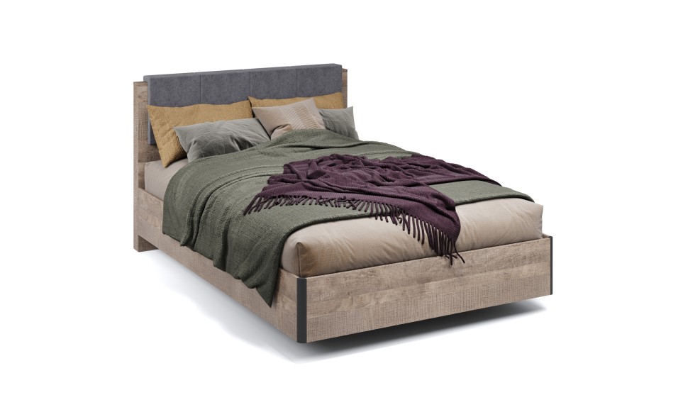 Кровать МИ 140 без ламелей "Стокгольм" Кровать МИ 140 без ламелей "Стокгольм"