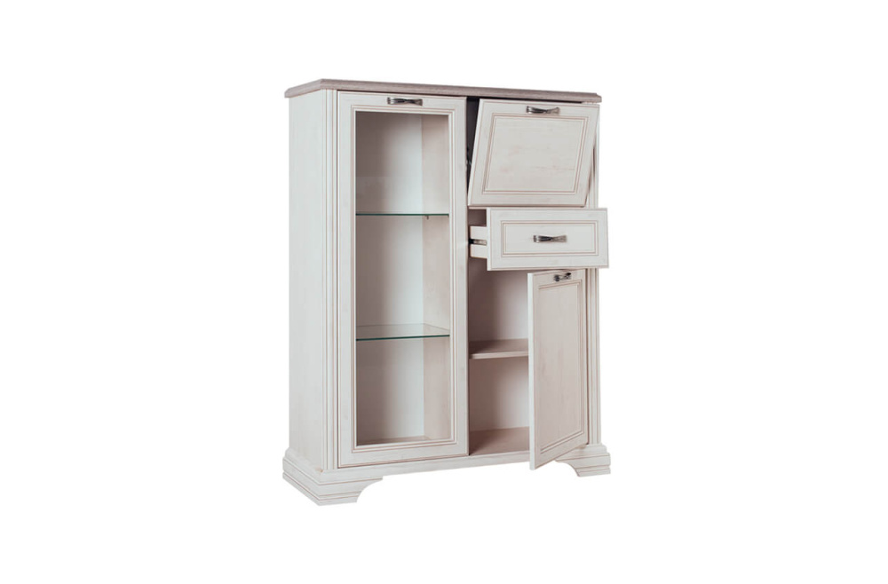 Шкаф с витриной "МОНАКО" 1V2D1S