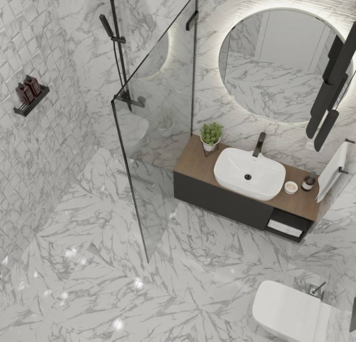 Плитка настенная Omnia White Decor 09 300Х900