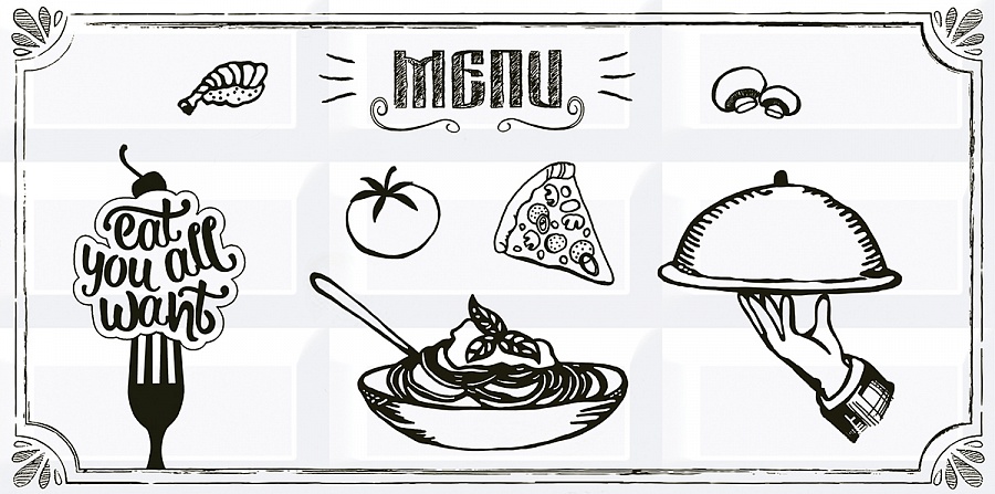 Декор "VOGUE" Breakfast 4 405Х201 Декор "VOGUE" Breakfast 4 405Х201