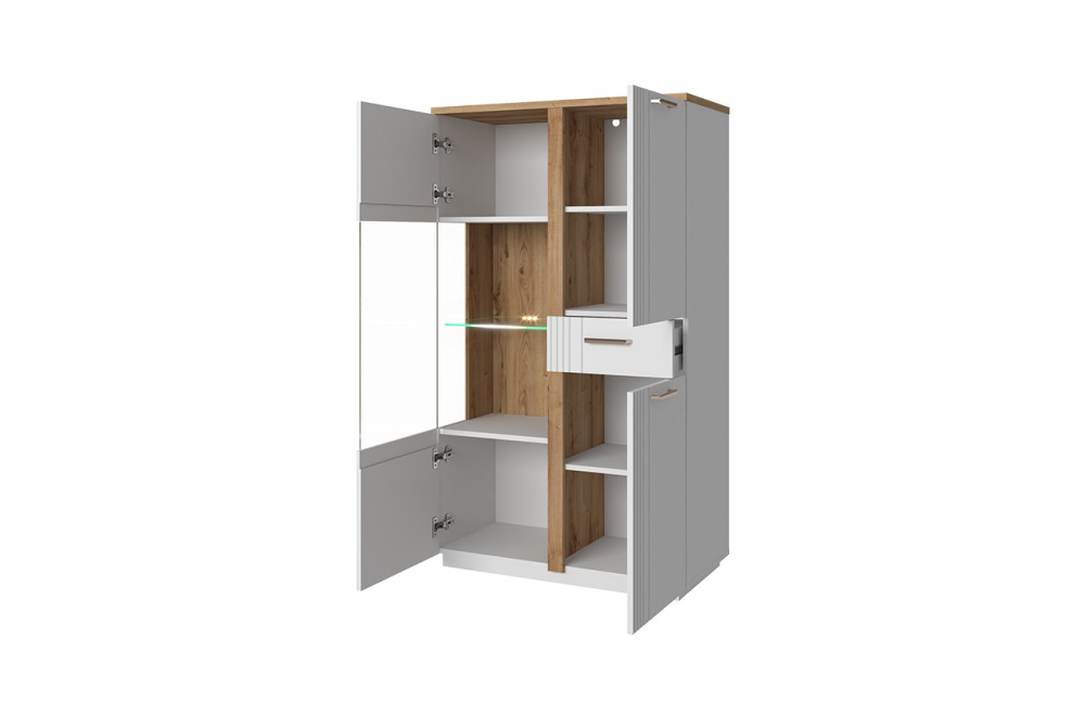 Шкаф с витриной 1V2D1S P "MATEO"