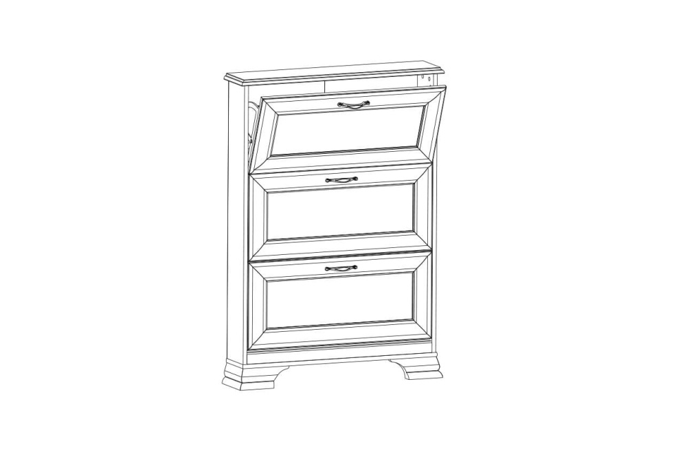 Тумба для обуви "ТИФФАНИ" 3D