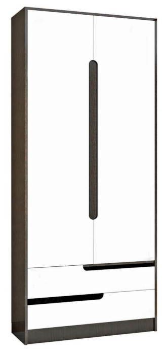 Шкаф двухдверный "Гавана" Акрил белый / Венге Шкаф двухдверный "Гавана" Акрил белый / Венге