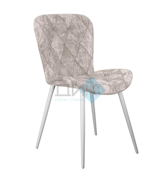 Стул DikLine 303 M02 бежевый, ножки белые Стул DikLine 303 M02 бежевый, ножки белые