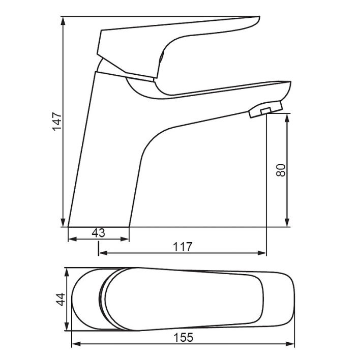 Смеситель для раковины Damixa Jupiter 770210301