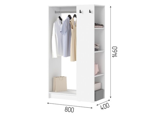 Стеллаж 800 СТЛ 01 Руна Белый