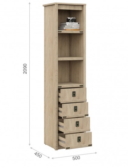 Пенал 1 дверь 4 ящика "Валенсия"