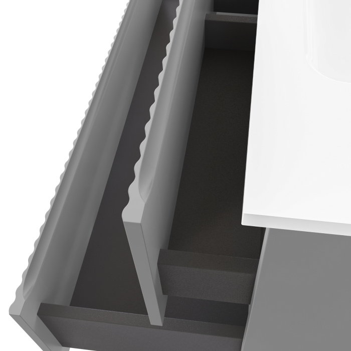 Тумба подвесная с раковиной Coste 100 Светло-серый