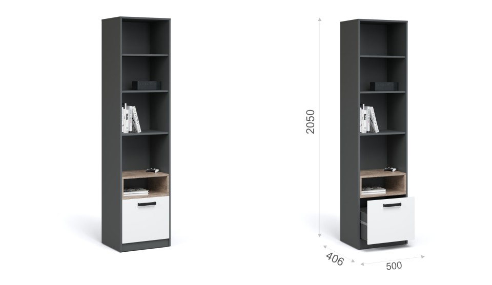 Стеллаж 50 1 ящик "Квадро" Стеллаж 50 1 ящик "Квадро"