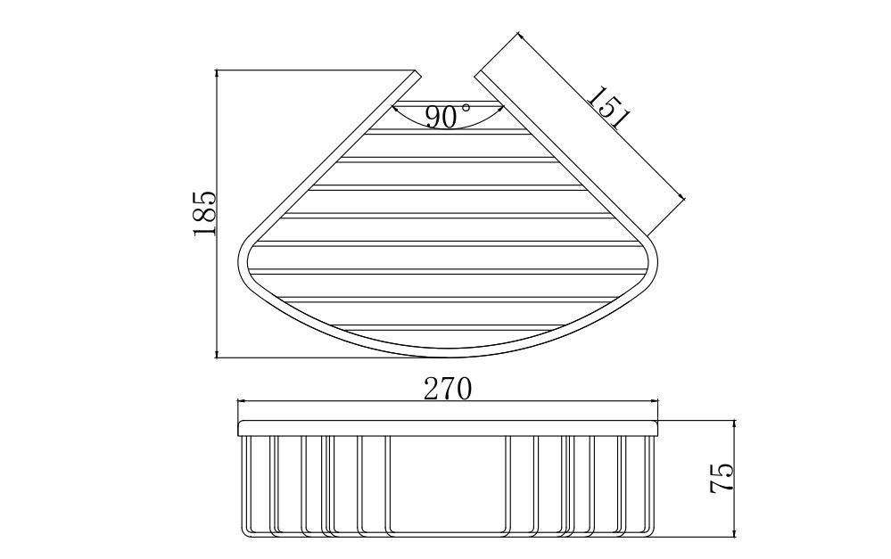Угловая полка Aquatek "ВЕГА" AQ4006MB