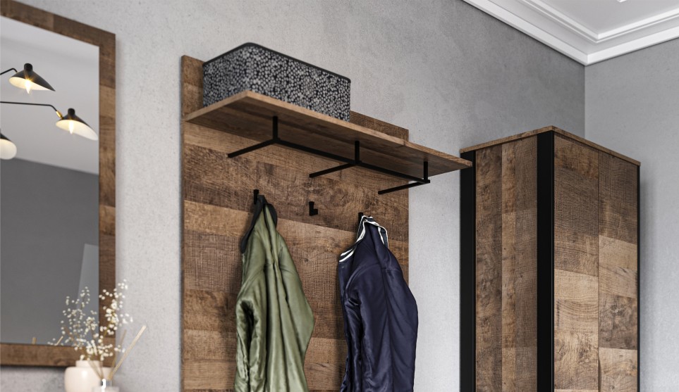 Прихожая "Стокгольм" Дуб гранж песочный/железный камень