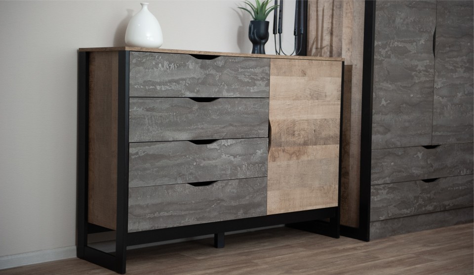 Комод 1 дверь 4 ящика "Стокгольм" Комод 1 дверь 4 ящика "Стокгольм"