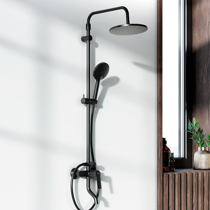 Душевая система Damixa Jupiter 977740300 Черная матовая Душевая система Damixa Jupiter 977740300 Черная матовая