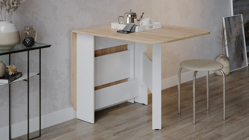 Стол-книжка Т1 Белый, Дуб Крафт золотой Стол-книжка Т1 Белый, Дуб Крафт золотой