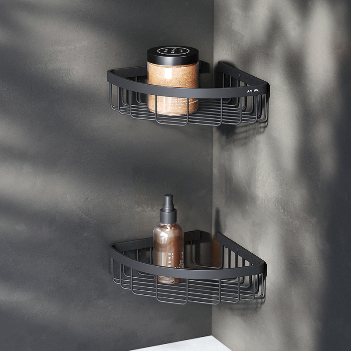 Полка угловая AM.PM Sense L A7452222 Черная матовая Полка угловая AM.PM Sense L A7452222 Черная матовая