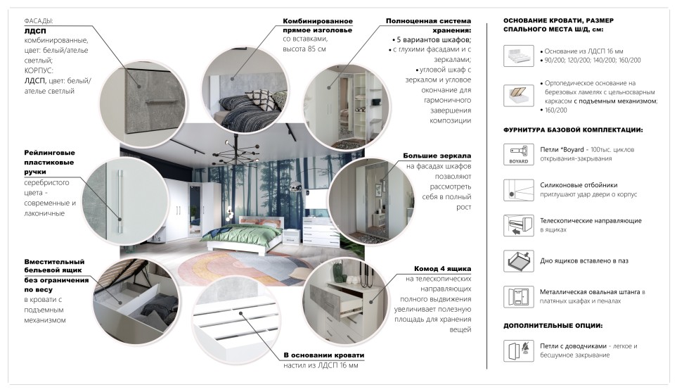 Шкаф 3-х дверный "Аврора" Белый