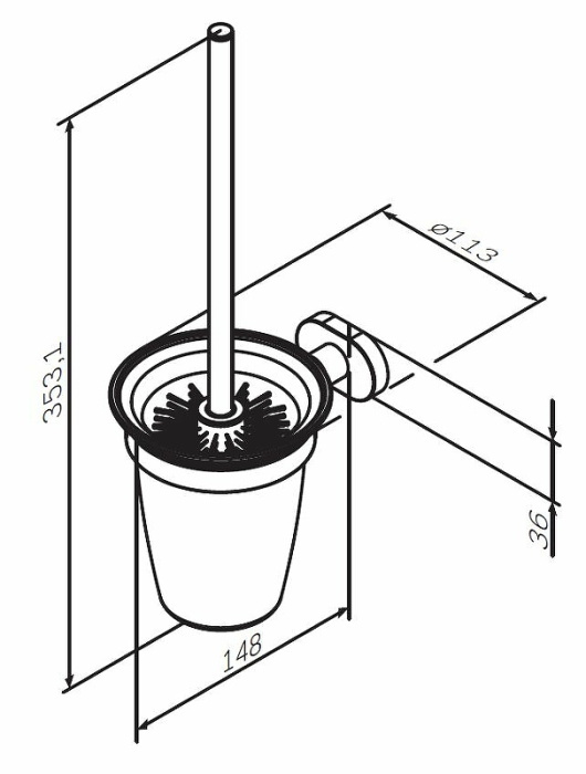 Ершик для унитаза AM.PM Sense A7433300