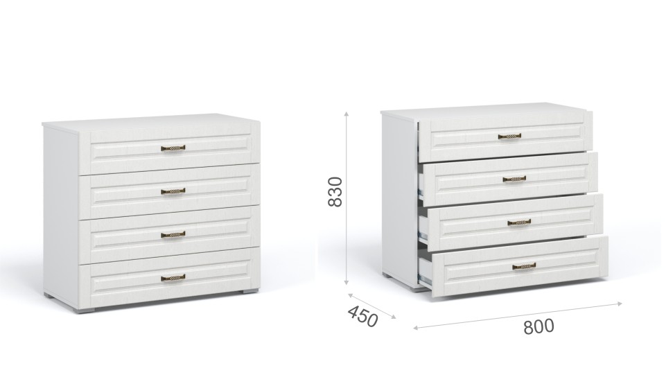 Комод "Лацио" (бронза) 4 ящика Комод "Лацио" (бронза) 4 ящика