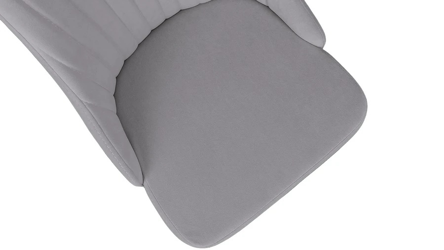 Стул «Данте» Черный муар, Велюр DREAM Grey (серый)