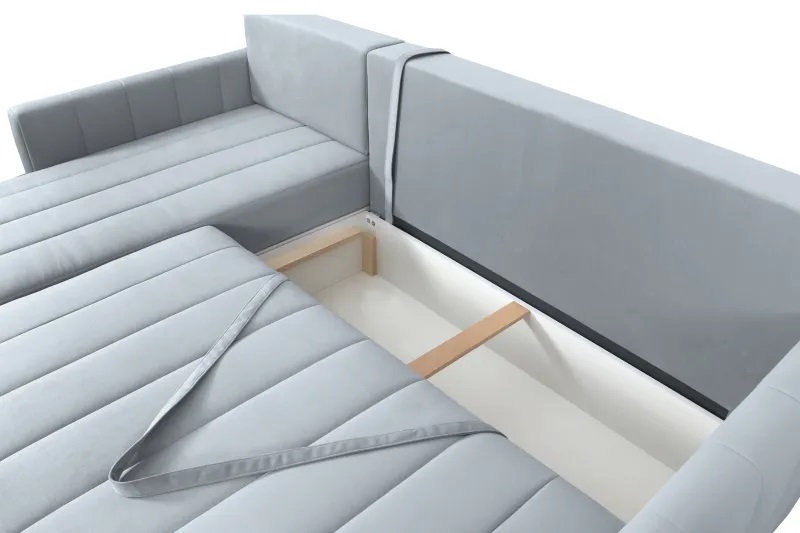 Угловой диван-кровать "Ларио" СТАНДАРТ Мора серый