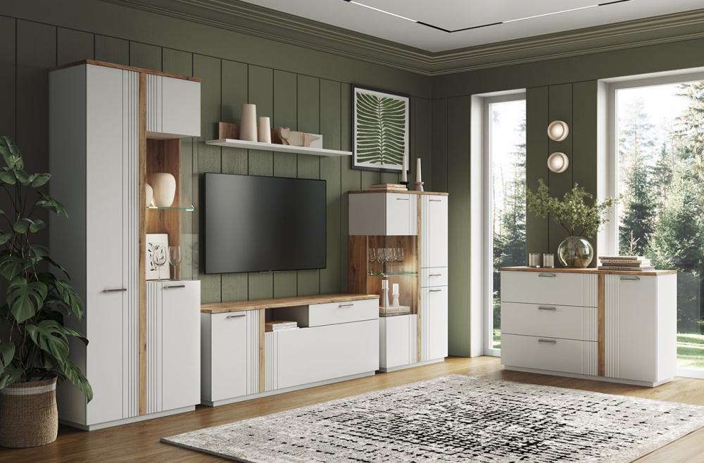 Шкаф с витриной 1V1D L "MATEO"