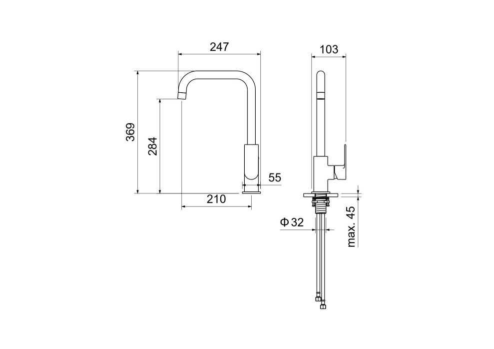 Смеситель для кухни "Лира" AQ1480CR
