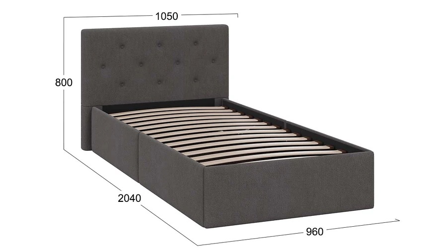 Кровать «Тейлор» Велюр Neo Серый