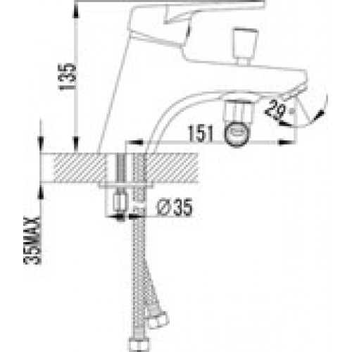 Смеситель на борт ванны Lemark "Luna" LM4115C