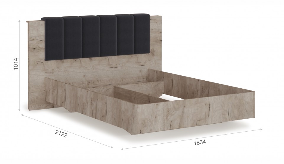 Кровать МИ 140 без ПМ "Джулия" (без ламелей)