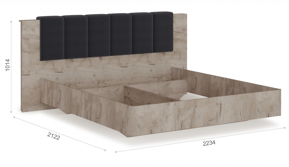 Кровать МИ 180 без ПМ "Джулия" (без ламелей)