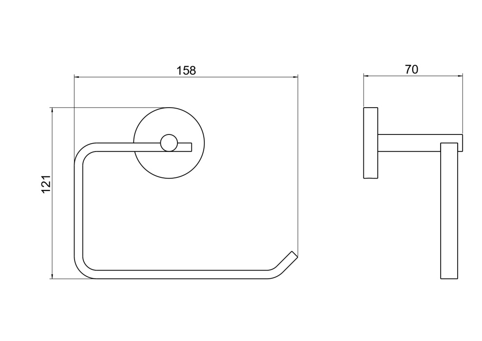 Бумагодержатель "Бетта" квадратный AQUATEK AQ4608CR