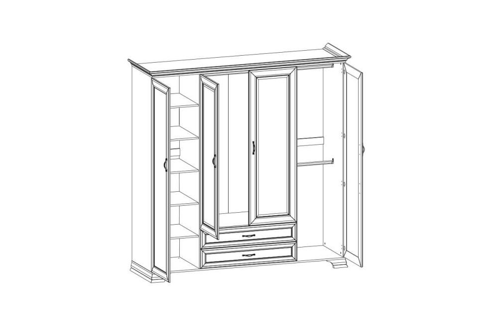 Шкаф "ТИФФАНИ" 4D2S Z