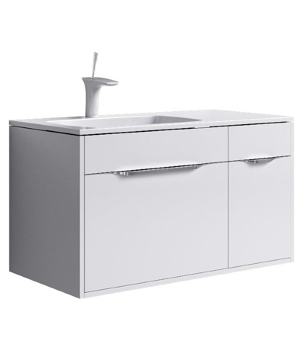 Тумба подвесная с раковиной AQWELLA "Malaga-90" левая Тумба подвесная с раковиной AQWELLA "Malaga-90" левая