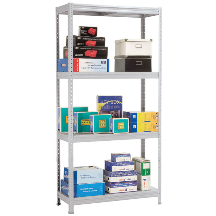 Металлический стеллаж с 4-мя полками MS 185 Металлический стеллаж с 4-мя полками MS 185