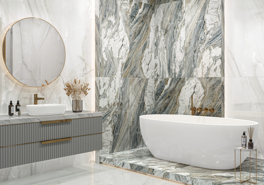 Керамогранит полированный "Snow Onyx" 120Х60