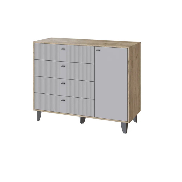 Комод Катрин - 13 Дуб крафт серый/Серый Комод Катрин - 13 Дуб крафт серый/Серый