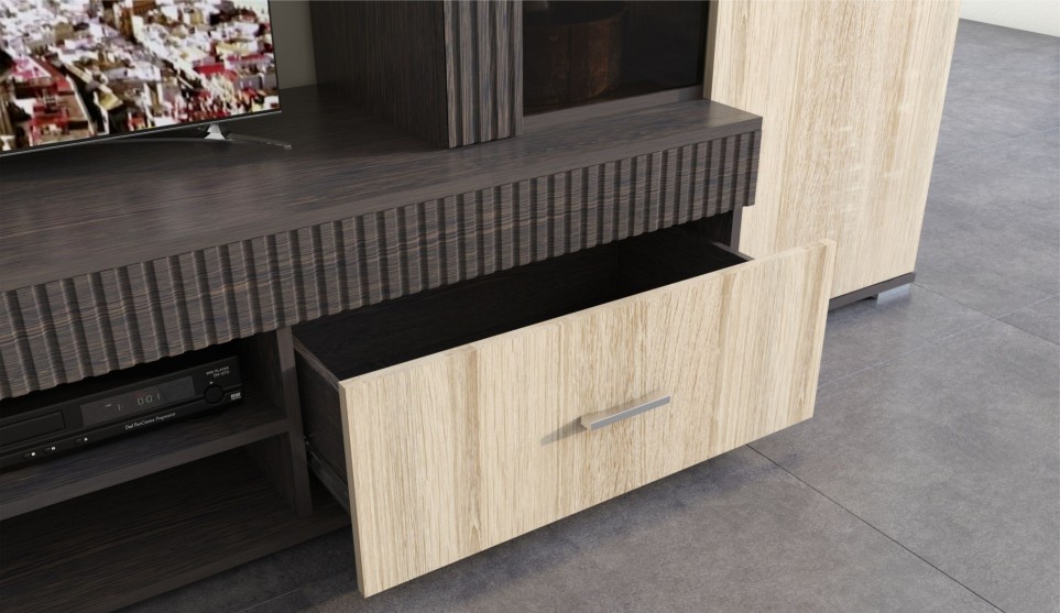 Стенка "Марк" Тик / Дуб сонома СНЯТО С ПРОИЗВОДСТВА